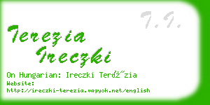 terezia ireczki business card